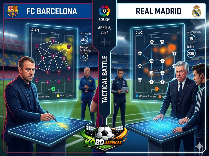 So sánh chiến thuật 2 đội hàng đầu La Liga